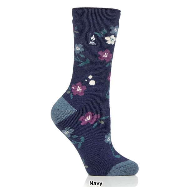 Womens Heat Holders® Lanuza Lite Floral Crew Socks
