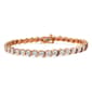 Haus of Brilliance 14kt. Rose Gold Plated Tennis Bracelet - image 1