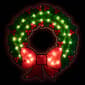 Northlight 15in. Holographic Christmas Wreath Window Silhouette - image 2