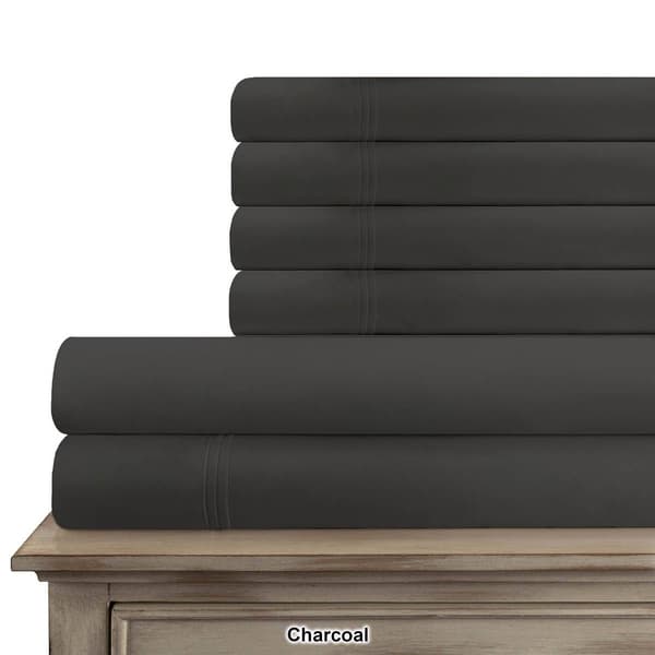 Superior 6pc. 1200 Thread Count Solid Deep Pocket Bed Sheet Set