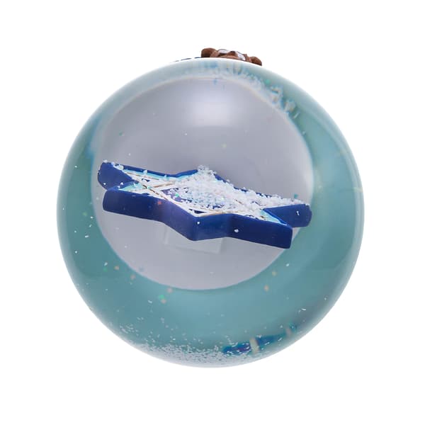 Kurt S. Adler 100mm Musical Hanukkah Star Of David Snowglobe