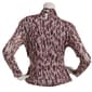 Womens Nicole Miller Long Sleeve Mock Neck Leopard Mesh Blouse - image 3