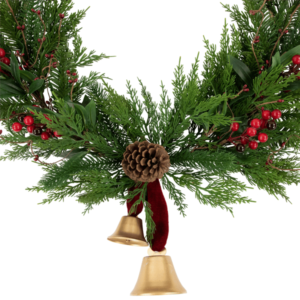 Northlight Real Touch™ Cypress & Pine w/ Berries Christmas Wreath