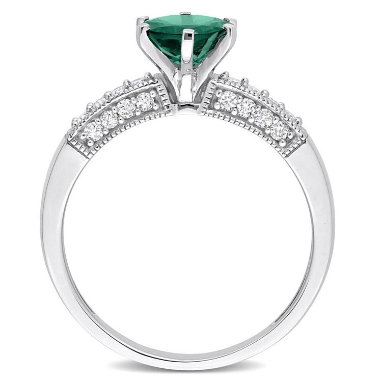Gemstone Classics™ 10kt. White Gold Lab Created Emerald Ring