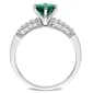 Gemstone Classics&#8482; 10kt. White Gold Lab Created Emerald Ring - image 2