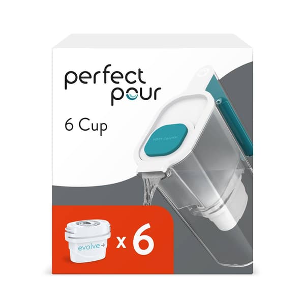 Aqua Optima 6-Cup Water Filter Pitcher w/ 6 Evolve+ Water Filters