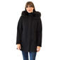 Womens Nine West Faux Wool Coat with Faux Fur Hood - image 1