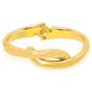 14kt. Gold Plated Hinge Intertwined Bangle Bracelet - image 1