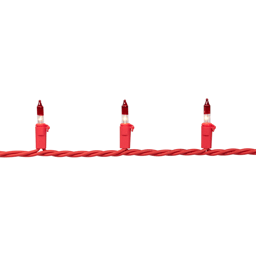 Northlight 20.25ft. Clear with Red Tips Mini Christmas Light Set