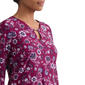 Womens Jones New York 3/4 Sleeve Keyhole Neck Floral Blouse - image 4