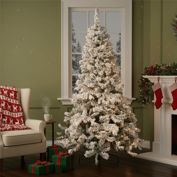 Northlight 7.5ft. Heavily Flocked Pine Artificial Christmas Tree