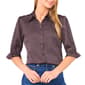 Womens Cece Elbow Puff Sleeve Plaid Button Front Blouse - image 1