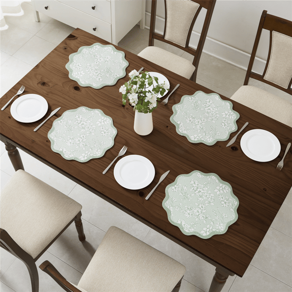 Avanti Provence Woven Braided Round Placemats - Set of 4