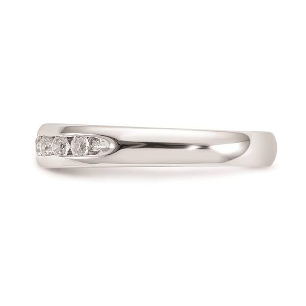 Pure Fire 14kt. White Gold Lab Grown 11-Stone Channel Band