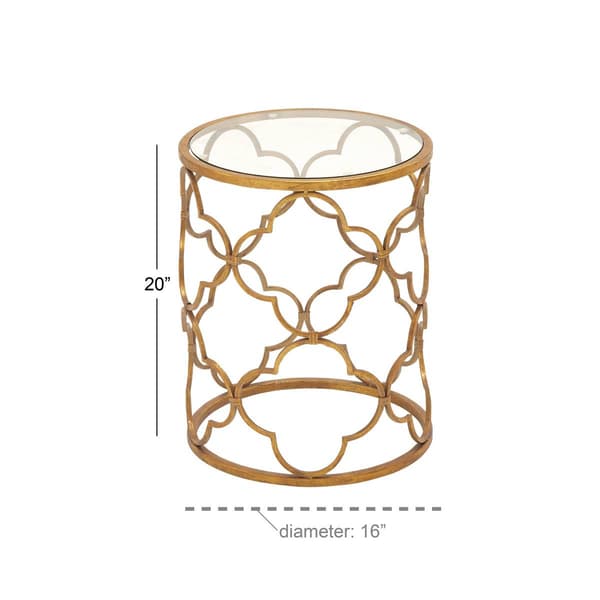 9th & Pike® Gold Contemporary Metal Accent Table