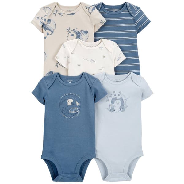 Baby Boy &#40;NB-24M&#41; Carter's&#40;R&#41; 5pk. Panda Adventure Bodysuits - image 