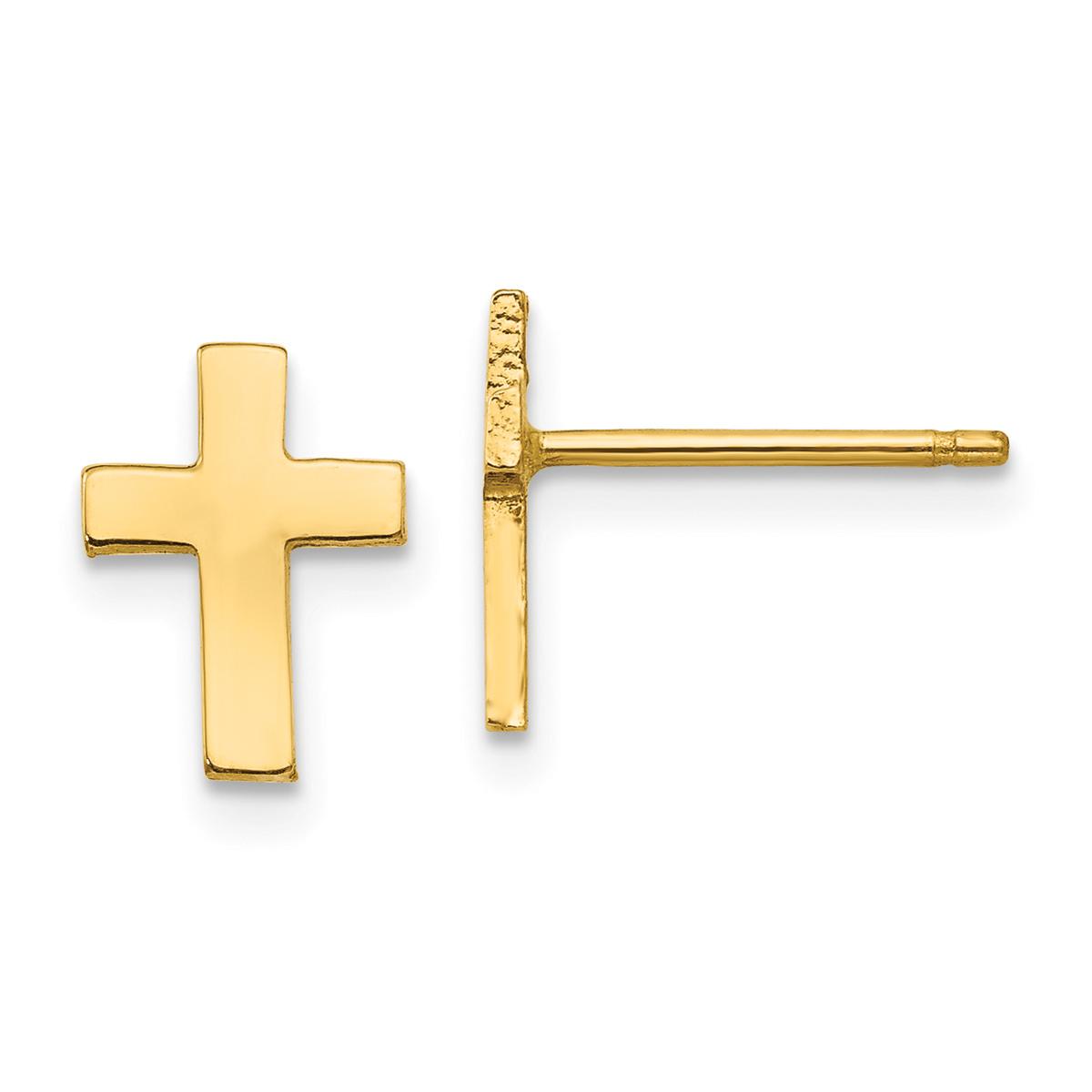 Gold Classics™ 14kt. Cross Stud Earrings