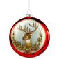 Northlight Seasonal 4in. Reindeer Glass Disc Christmas Ornament - image 1