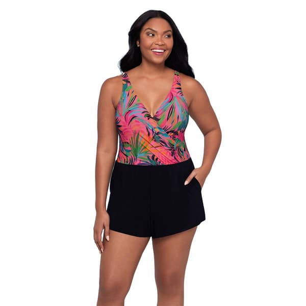 Womens Swimshaper Amazonian Palms Kim Swimsuit Romper