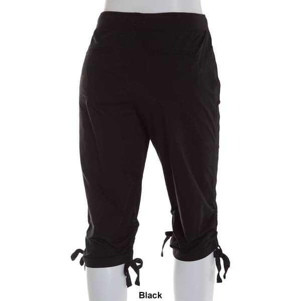 Petite da-sh Emma Rib Waist Ruched Cuff Capris Pants