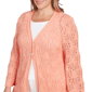 Plus Size Skye''s The Limit Spring Romance Pointelle Slub Cardigan - image 5