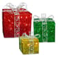 National Tree 3pc. Pre-Lit Glittered Sisal Gift Box Set - image 1