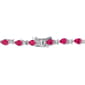 Gemstone Classics™ 5 1/3ctw. Created Ruby X-Link Silver Bracelet - image 3