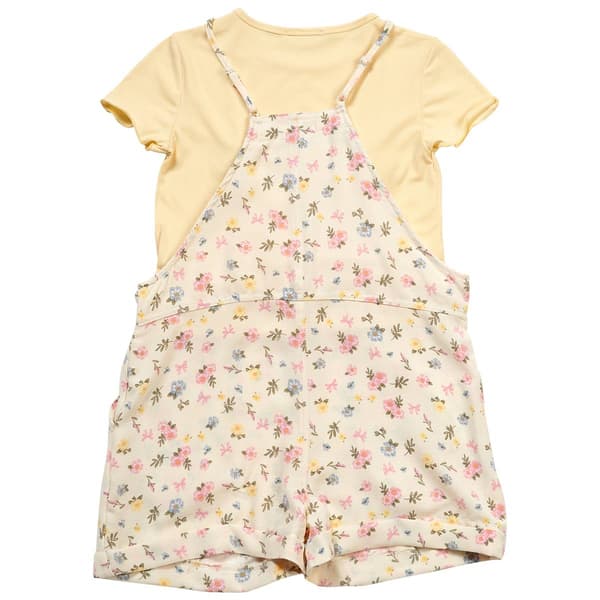 Girls (7-16) No Comment Baby Tee Floral Romper Set
