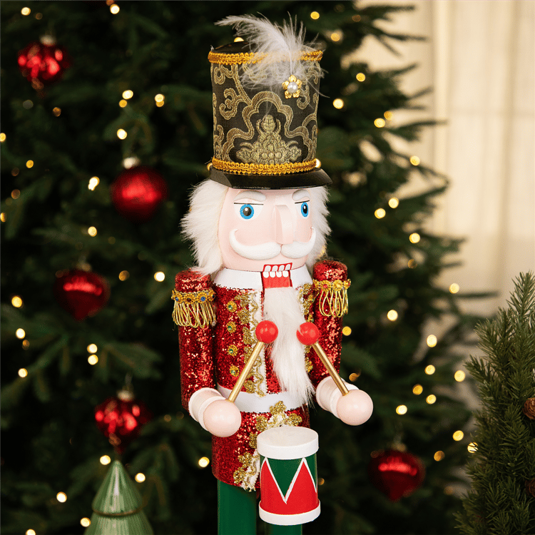 Northlight Glitter Christmas Nutcracker Drummer