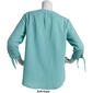 Petite Napa Valley 3/4 Sleeve Button Front Gauze Top - image 2