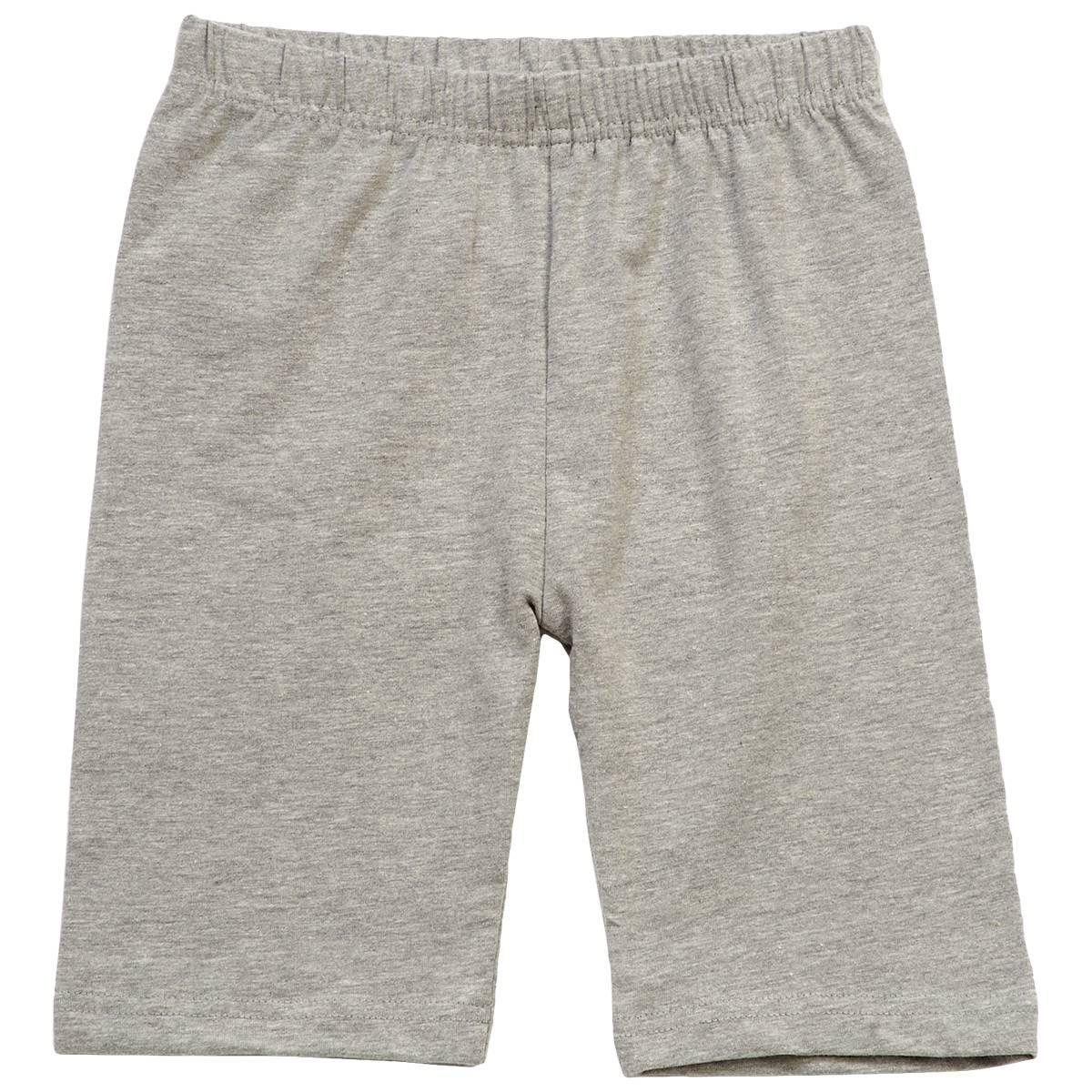 Girls (4-6x) Pink Angel™ single bike shorts - medium grey