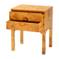 bali & pari Kayla Modern Real Burl Wood 2-Drawer Nightstand - image 2