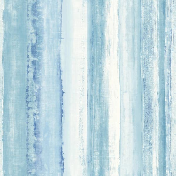 RoomMates&#174; Blue Watercolor Stripe Blue Peel & Stick Wallpaper