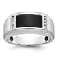 Mens Gentlemens Classics&#40;tm&#41; 14kt. White Gold Rectangle Onyx Ring - image 1