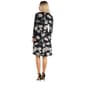 Womens 24/7 Comfort Apparel Floral Long Sleeve Fit & Flare Dress - image 2
