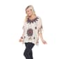 Womens White Mark Medallion Print Poncho - image 2