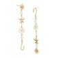 Betsey Johnson Mismatch Starfish Flower Earrings - image 4