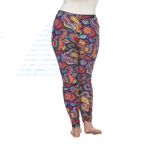 Plus Size White Mark Printed Leggings