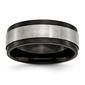 Mens Endless Affection&#40;tm&#41; Titanium 8mm Black IP-Plated Wedding Band - image 1