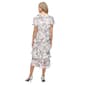 Womens SLNY Short Sleeve Floral Chiffon Tiered Midi Dress - image 2