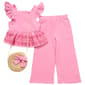 Toddler Girl Little Lass Eyelet Culotte Sets w/ Purse - image 1