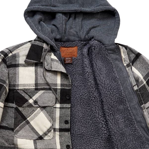 Mens Mountain Ridge Flannel Jacket w/ Chest Protector - Grey