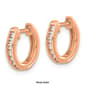 Pure Fire 14kt. Rose Gold Diamond Hinged Hoop Earrings - image 2