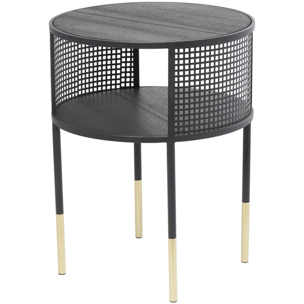 9th & Pike® Contemporary 21in. Black Metal End Table - image 