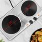 Ovente Electric Countertop 7.25in. & 6.1in. Double Burner - image 4