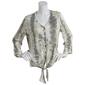 Womens Skye''s The Limit Contemporary Utility Print 3/4 Sleeve Top - image 1