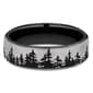 Mens Endless Affection™ 6.5mm Titanium Treeline Wedding Band - image 3