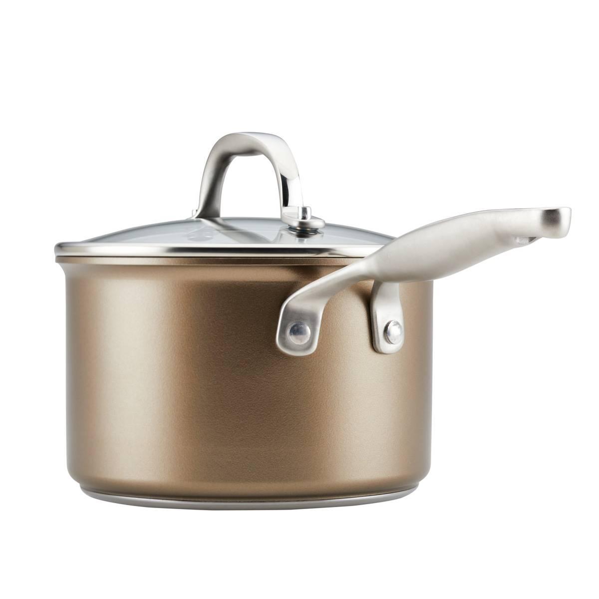 Anolon® Ascend Hard Anodized Nonstick Saucepan with Lid - 3-Quart