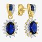 Gemstone Classics&#40;tm&#41; Lab Created Blue & White Sapphire Earrings - image 1