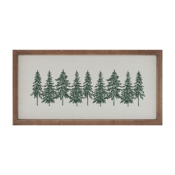 Melrose 16in. Embroidered Pine Tree Wall Art - image 